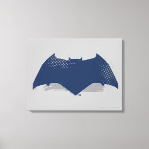 Justice League Brush & Halftone Batman Symbol Canvas Print