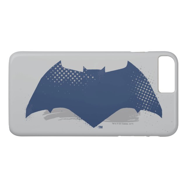 Justice League | Brush & Halftone Batman Symbol Case-Mate iPhone Case (Back (Horizontal))