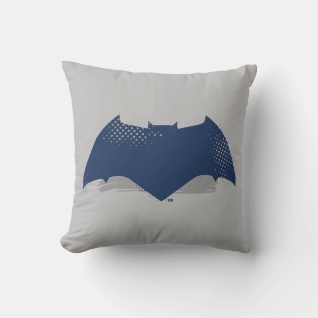 Justice League | Brush & Halftone Batman Symbol Cushion (Front)