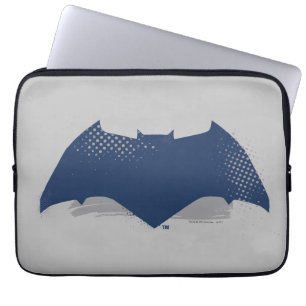 Justice League   Brush & Halftone Batman Symbol Laptop Sleeve