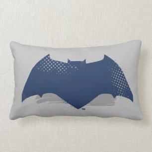 Justice League   Brush & Halftone Batman Symbol Lumbar Cushion