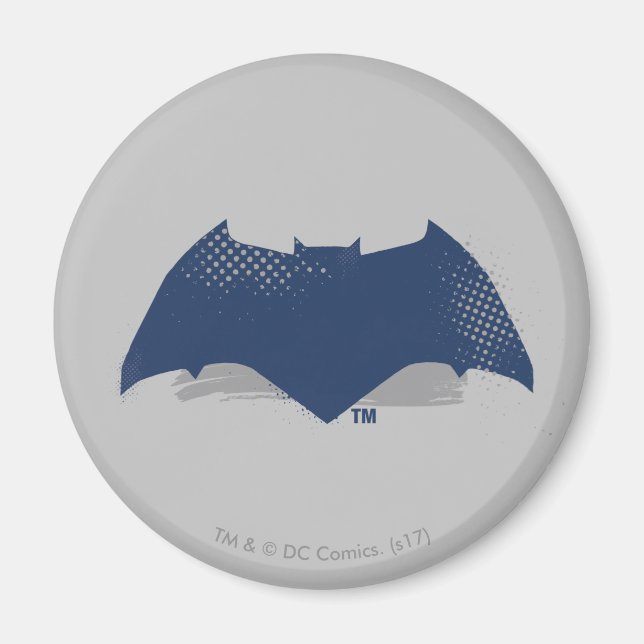 Justice League | Brush & Halftone Batman Symbol Magnet (Front)