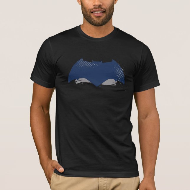 Justice League | Brush & Halftone Batman Symbol T-Shirt (Front)