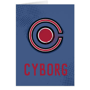 Justice League   Brush & Halftone Cyborg Symbol