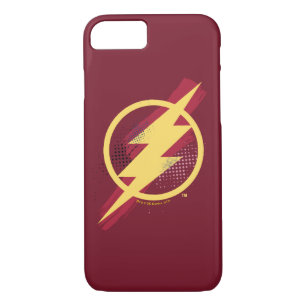 Justice League   Brush & Halftone Flash Symbol iPhone 8/7 Case