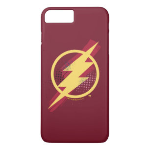 Justice League   Brush & Halftone Flash Symbol iPhone 8 Plus/7 Plus Case