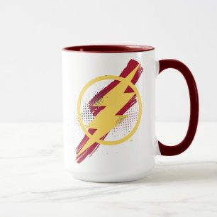 Justice League   Brush & Halftone Flash Symbol Mug