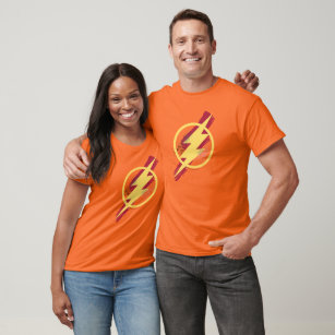 Justice League   Brush & Halftone Flash Symbol T-Shirt