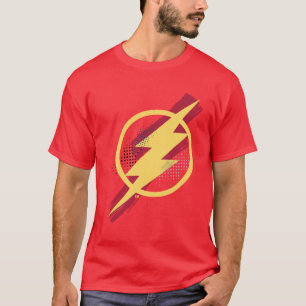 Justice League Brush & Halftone Flash Symbol T-Shirt