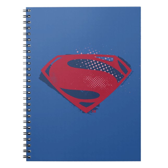 Justice League | Brush & Halftone Superman Symbol Notebook (Front)