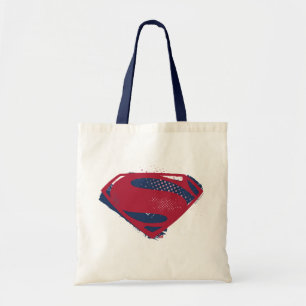 Justice League Brush & Halftone Superman Symbol Tote Bag