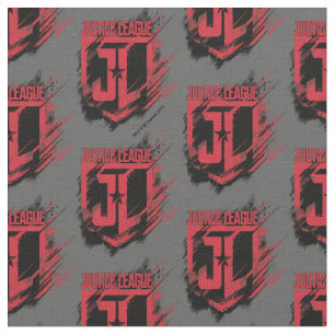 Justice League   Brushed Paint JL Shield Fabric