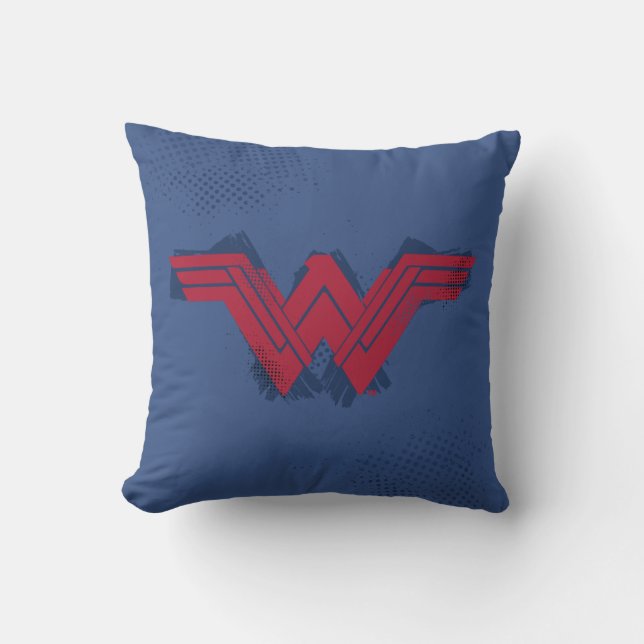 Justice League | Brushed Wonder Woman Symbol Cushion (Front)