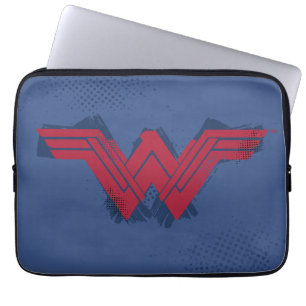 Justice League   Brushed Wonder Woman Symbol Laptop Sleeve