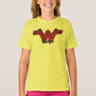 Justice League   Brushed Wonder Woman Symbol T-Shirt