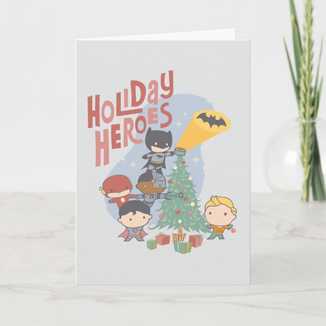 Justice League Chibi Holiday Tree Decorating (Front)