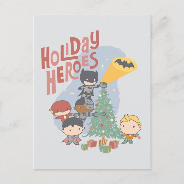 Justice League Chibi Holiday Tree Decorating (Front)