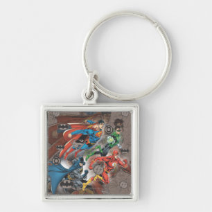 Justice League Collage Key Ring