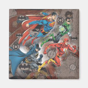 Justice League Collage Magnet