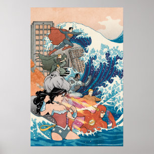 Justice League Comic Cover #15 Variant Poster