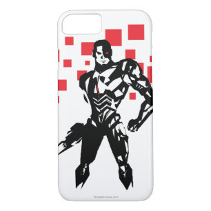 Justice League   Cyborg Digital Noir Pop Art iPhone 8/7 Case