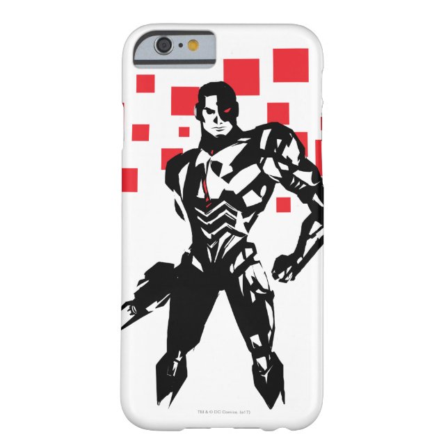 Justice League | Cyborg Digital Noir Pop Art Case-Mate iPhone Case (Back)