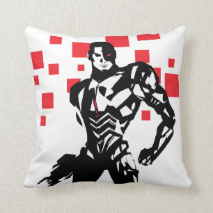 Justice League   Cyborg Digital Noir Pop Art Cushion
