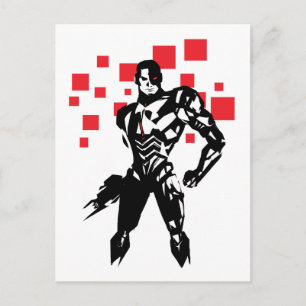 Justice League   Cyborg Digital Noir Pop Art Postcard