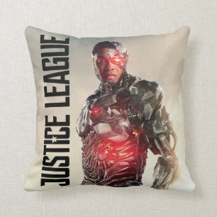 Justice League   Cyborg On Battlefield Cushion