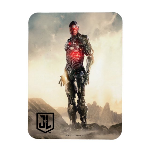 Justice League | Cyborg On Battlefield Magnet (Vertical)