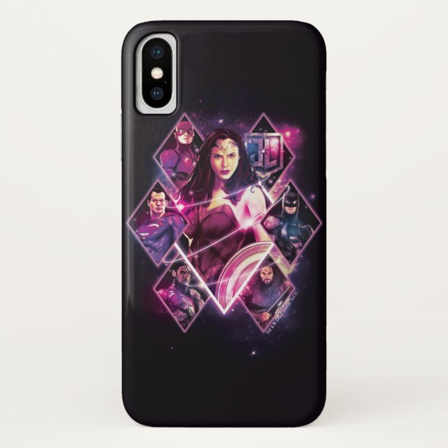 Justice League | Diamond Galactic Group Panels Case-Mate iPhone Case (Back)