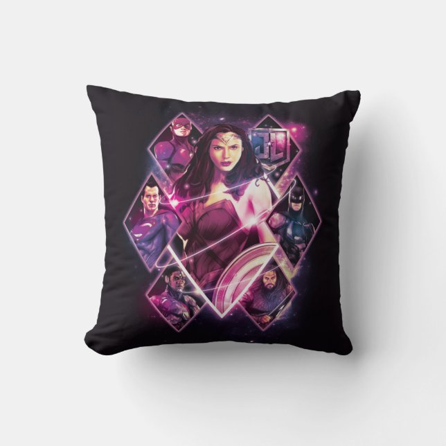 Justice League | Diamond Galactic Group Panels Cushion (Front)