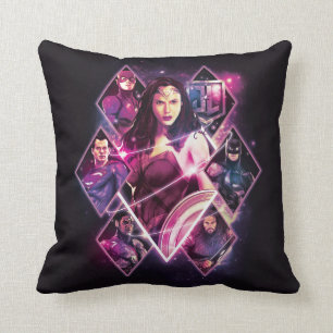 Justice League   Diamond Galactic Group Panels Cushion