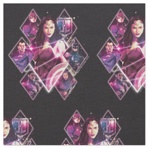 Justice League   Diamond Galactic Group Panels Fabric