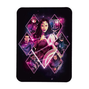Justice League   Diamond Galactic Group Panels Magnet