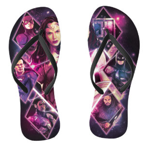 Justice League Diamond Galactic Group Panels Thongs