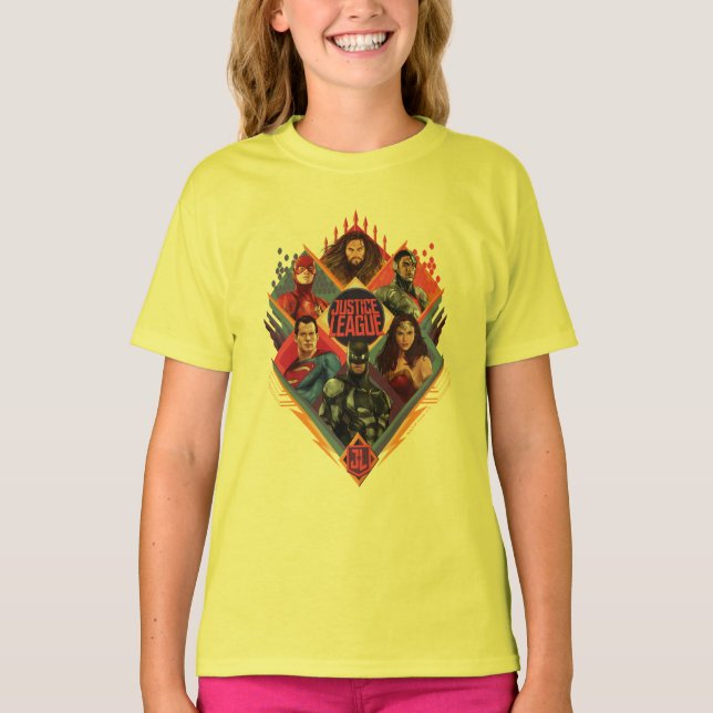 Justice League | Diamond Hatch Group Badge T-Shirt (Front)