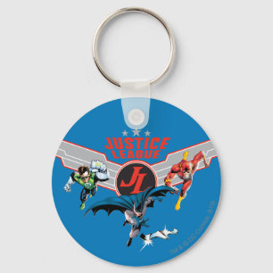 Justice League Flying Air Badge and Heroes Key Ring