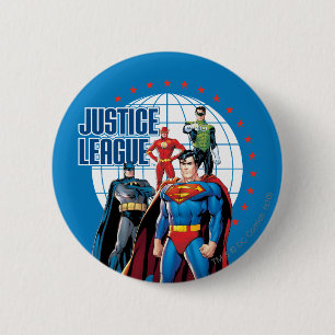 Justice League Global Heroes 6 Cm Round Badge
