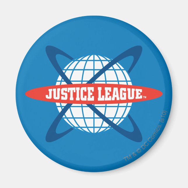 Justice League Globe Logo Magnet (Front)