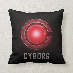 Justice League   Glowing Cyborg Symbol Cushion