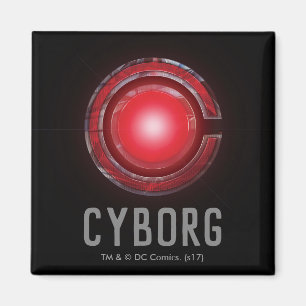 Justice League Glowing Cyborg Symbol Magnet