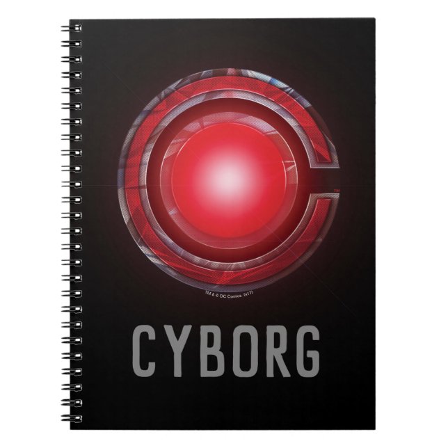 Justice League | Glowing Cyborg Symbol Notebook (Front)