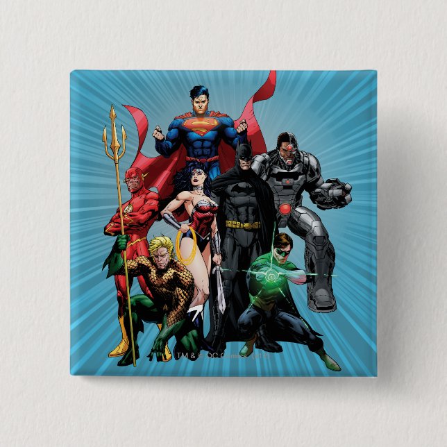 Justice League - Group 2 15 Cm Square Badge (Front)