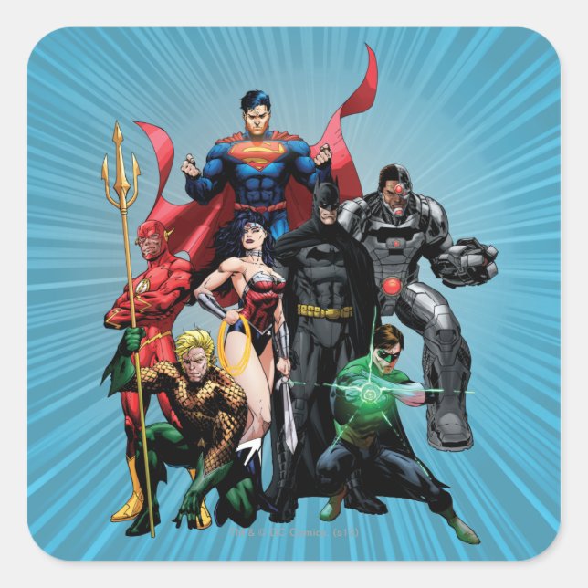 Justice League - Group 2 Square Sticker (Front)