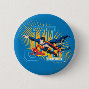 Justice League Heroes United 6 Cm Round Badge
