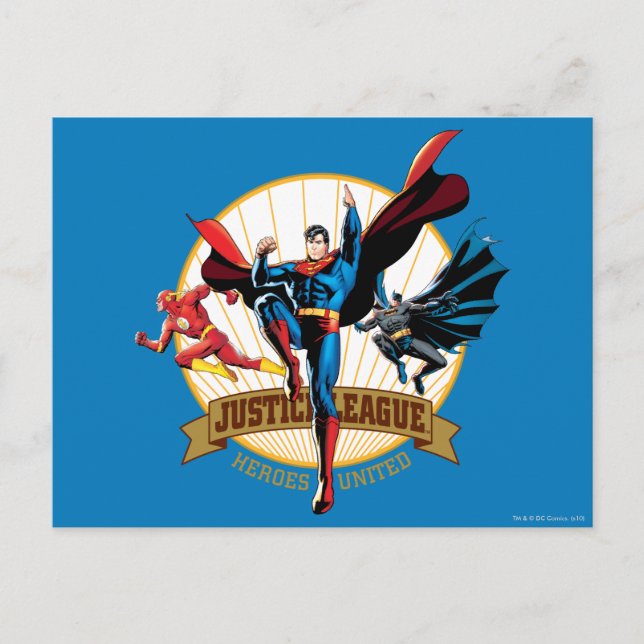 Justice League Heroes United Postcard (Front)