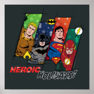 Justice League "Heroic Holidays!" Poster