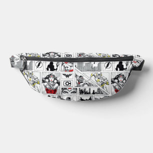 Justice League Heroic Panel Pattern Bum Bags