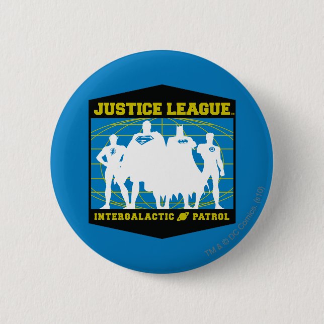 Justice League Intergalactic Patrol 6 Cm Round Badge (Front)